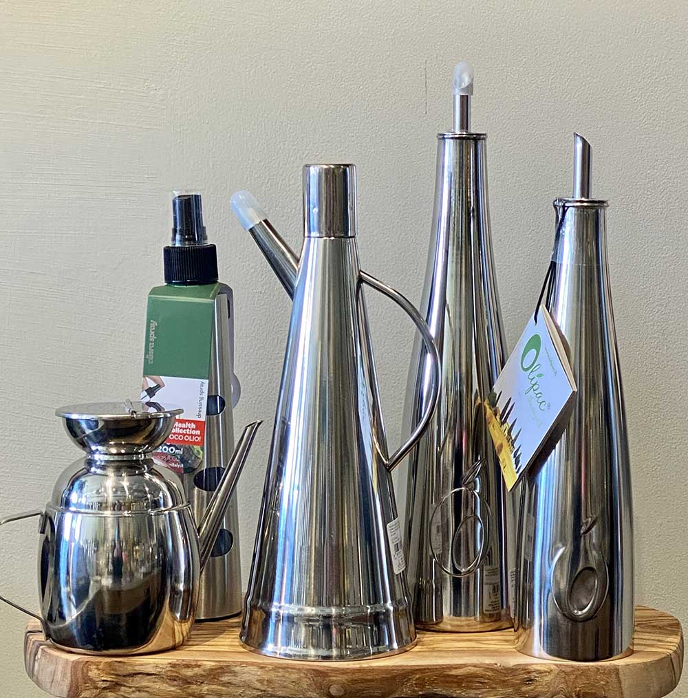 Stainless Olive Oil Containers from Italy